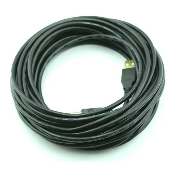 Cabo Usb Impressora A M X B M 10 Metros Ouro Cor Preto Foto 1