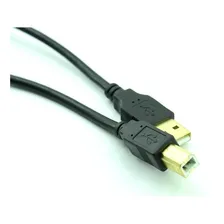 Cabo Usb Impressora A M X B M 10 Metros Ouro Cor Preto Foto mini 2