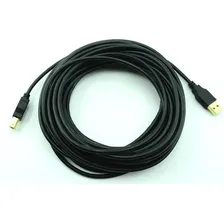 Cabo Usb Impressora A M X B M 10 Metros Ouro Cor Preto Foto mini 3