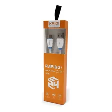 Cabo Usb Kaidi Kd-319m 100cm 2.4a Micro Usb Branco Foto mini 1