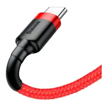 Cabo Usb Para Tipo C Turbo 3a Baseus 1m Reforçado Cor Vermelho Foto mini 4
