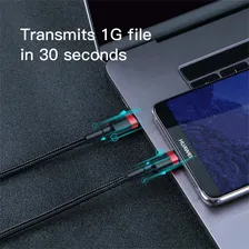 Cabo USB tipo C tipo C de carregamento rápido reforçado Baseus 60w Foto mini 4