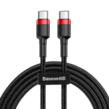 Cabo USB tipo C tipo C de carregamento rápido reforçado Baseus 60w Foto mini 1