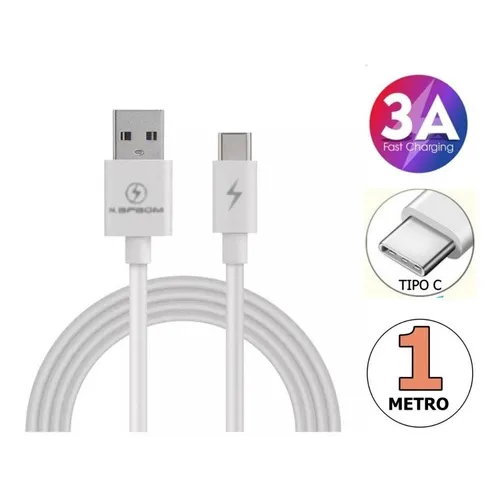 Cabo Usb Tipo C Turbo Para Motorola Moto G6/ G7 / G8 / Edge Foto 1