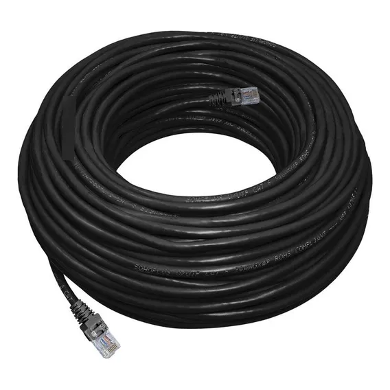 Cabo Utp Furukawa Cat6 Crimpado Rj45 Preto Rede 120 Metros Foto 1