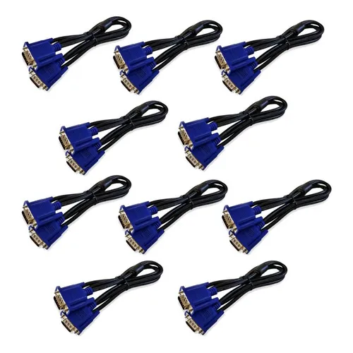 Cabo Vga X Vga Rgb D-sub Com Filtro 1,5 Metros Blindado Cor Azul Foto 1