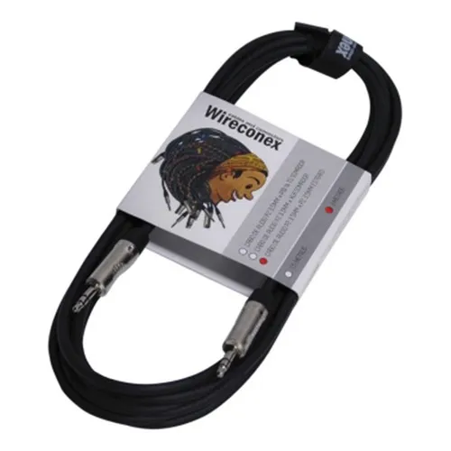 Cabo Wireconex P2p2 Stereo Auxiliar 3 M Cor Preto Foto 1
