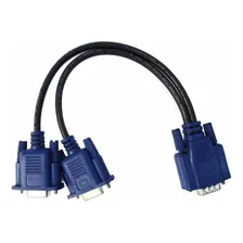 Cabo Y Duplicador 1 Vga X 2 Vga Ligue Seu Pc Em 2 Monitores Foto mini 2