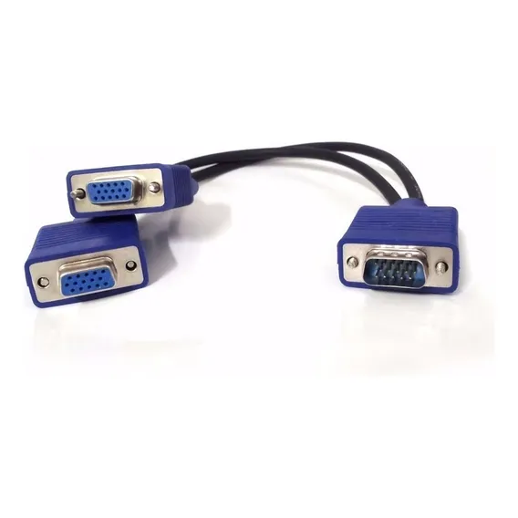 Cabo Y Duplicador 1 Vga X 2 Vga Ligue Seu Pc Em 2 Monitores Foto 1