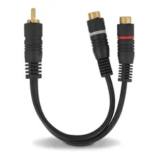 Cabo Y Rca 27cm 4mm 1 Conector Macho E 2 Fêmeas Condutor Foto mini 1