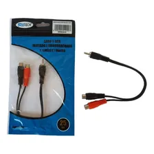Cabo Y Rca 27cm 4mm 1 Conector Macho E 2 Fêmeas Condutor Foto mini 3