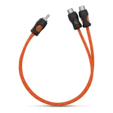 Cabo Y Rca Kx3 Laranja 2 Fêmeas 1 Macho 4mm Dupla Blindagem Foto  mini 1