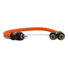 Cabo Y Rca Kx3 Laranja 2 Fêmeas 1 Macho 4mm Dupla Blindagem Foto mini 2