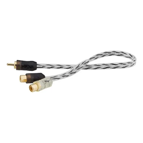 Cabo Y Rca Taramps 1 Macho 2 Fêmeas 1M/2F 30cm Banhado a Ouro Double Injetado Stereo Som Automotivo Foto 1