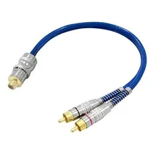 Cabo Y Rca Tech One 1 Fêmea 2 Machos 5mm Blindagem Azul Foto mini  2