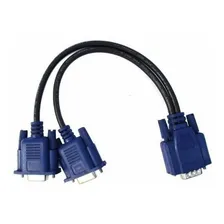 Cabo Y Vga 1 Macho 2 Vga Fêmea 2 Monitores Em 1 Cpu Desktop Foto mini 3