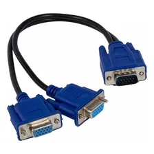 Cabo Y Vga 1 Macho 2 Vga Fêmea 2 Monitores Em 1 Cpu Desktop Foto mini 2
