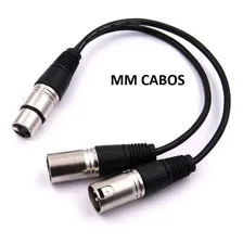 Cabo Y Xlr Femea 2xlr Macho 20cm Foto mini 2