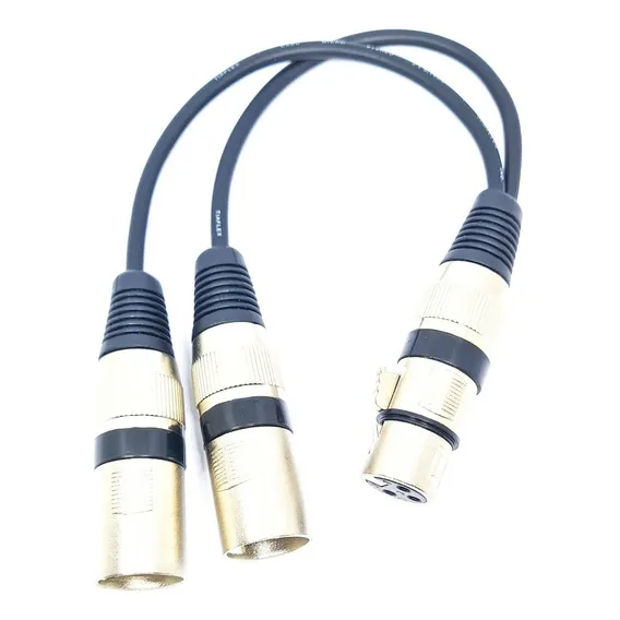 Cabo Y Xlr Femea 2xlr Macho 20cm Foto 1