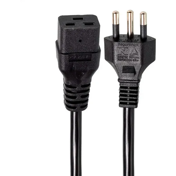 Cabos De Força Iec C19 14 Awg 1,8 Metro - Kit Com 5 Foto 1