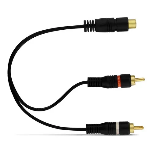 Cabos Y Rca 2 Machos 1 Fêmea 4mm Kit Com 20 Unidades Foto 1