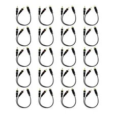 Cabos Y Rca 2 Machos 1 Fêmea 4mm Kit Com 20 Unidades Foto mini  2