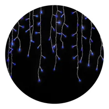 Cabral Cascata Natalina Pisca-pisca 100leds Luz Azul 2,3m Decor 127v Foto  mini 1