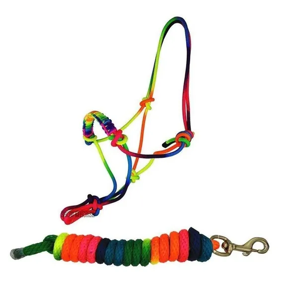 Cabresto Para Cavalo Com Guia Arco-iris Foto 1