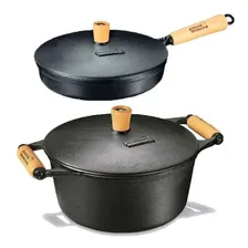 Caçarola 6 Litros E Frigideira 25 Cm Ferro Panela Mineira Foto mini 1