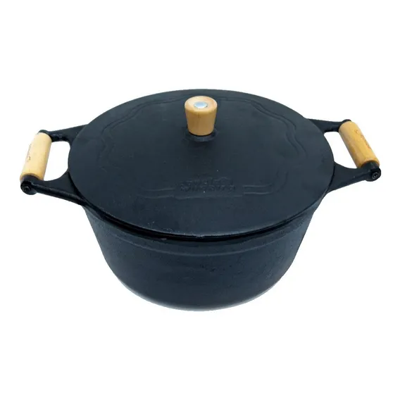 Caçarola Alça Madeira Tampa Ferro 4,0 Litros 25 Cm - Fumil Foto 1