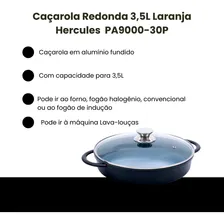 Caçarola Baixa Antiaderente Hercules Tampa 30cm Preta Foto mini  3