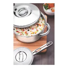 Caçarola Funda Tramontina Aço Inox Fundo Triplo Solar 20cm Foto mini  3