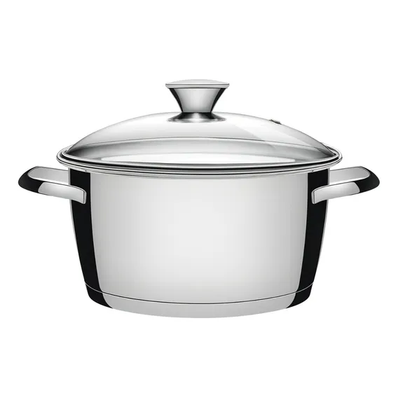 Caçarola Funda Tramontina Inox Tampa De Vidro Allegra 22cm Foto 1
