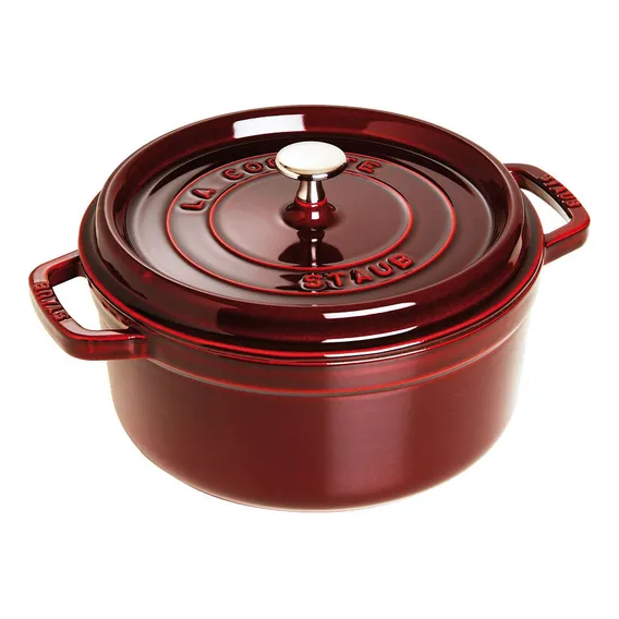 Caçarola Redonda Ferro Fundido Staub La Cocotte 24 Cm Granada Cor Vermelho Foto 1