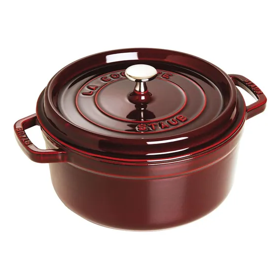 Caçarola Staub Redonda Em Ferro Fundido Vermelho 26cm Foto 1