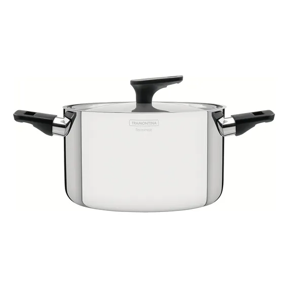 Caçarola Tramontina Grano Baquelite Funda em Aço Inox Corpo Triplo com Tampa Alças de Baquelite 20 cm 3,8 L Foto 1