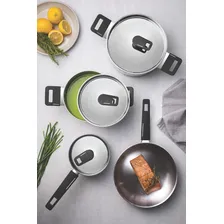 Caçarola Tramontina Grano Baquelite Funda em Aço Inox Corpo Triplo com Tampa Alças de Baquelite 20 cm 3,8 L Foto mini  3