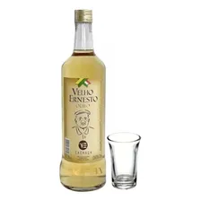 Cachaça Casa Bucco Velho Ernesto Ouro 670ml 38% + Copo Foto mini 1
