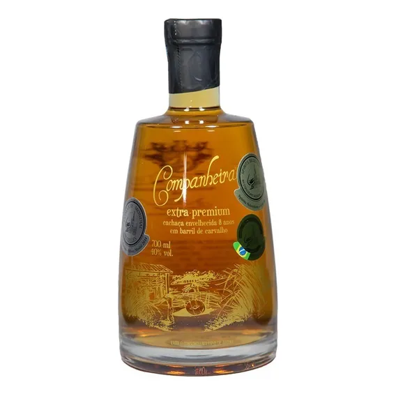 Cachaça Companheira Extra Premium 08 Anos Garrafa Especial Foto 1