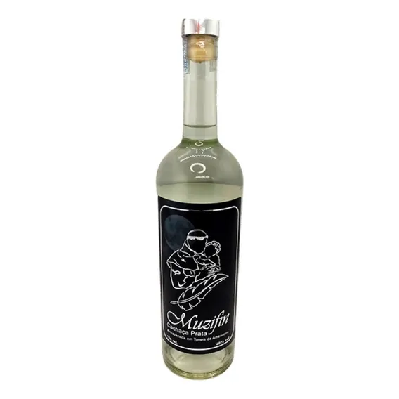 Cachaça Prata - Garrafa 750ml - Muzifin - Envelhecida Um Ano Foto 1