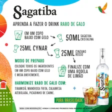 Cachaça pura cristalina 700ml Sagatiba Foto mini  3