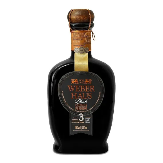 Cachaça Weber Haus Premium Black Louça 750ml Foto 1