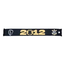 Cachecol Do Corinthians Dupla Face 2012 - Cor Dourado-escuro Desenho Do Tecido Liso Tamanho Un Foto mini 1