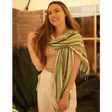 Cachecol Lenço Listrado Pashmina Echarpe Feminino Inverno Foto mini 1