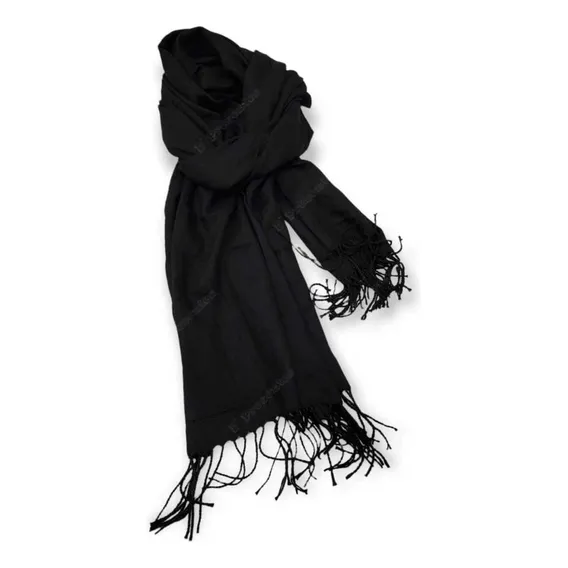Cachecol Liso Preto Lenço Xale Echarpe 12 Unidades Atacado Tamanho 200cmx70cm Foto 1