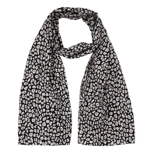 Cachecol Pashmina Echarpe Estampada Fina Feminina Festa Cor Branco E Preto Tamanho U Foto 1