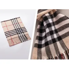 Cachecol Pashmina Lã Bege Scarf Lenço Xale Xadrez Masculino Tamanho 180 X 31 Foto mini  2
