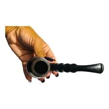 Cachimbo Madeira Escura De Rosca Curvo Cavalo Marinho Resina Foto mini  2