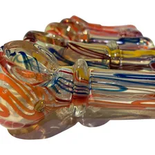 Cachimbo Pipe Bong Curvo Artesanal Colorido Piteira Fumo Foto mini 3