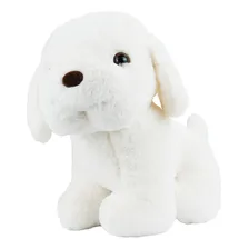 Cachorro Branco Sentado De PelĂșcia 30 Cm Foto mini 4